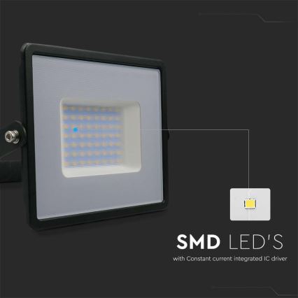 LED Προβολέας LED/50W/230V 4000K IP65 μαύρο