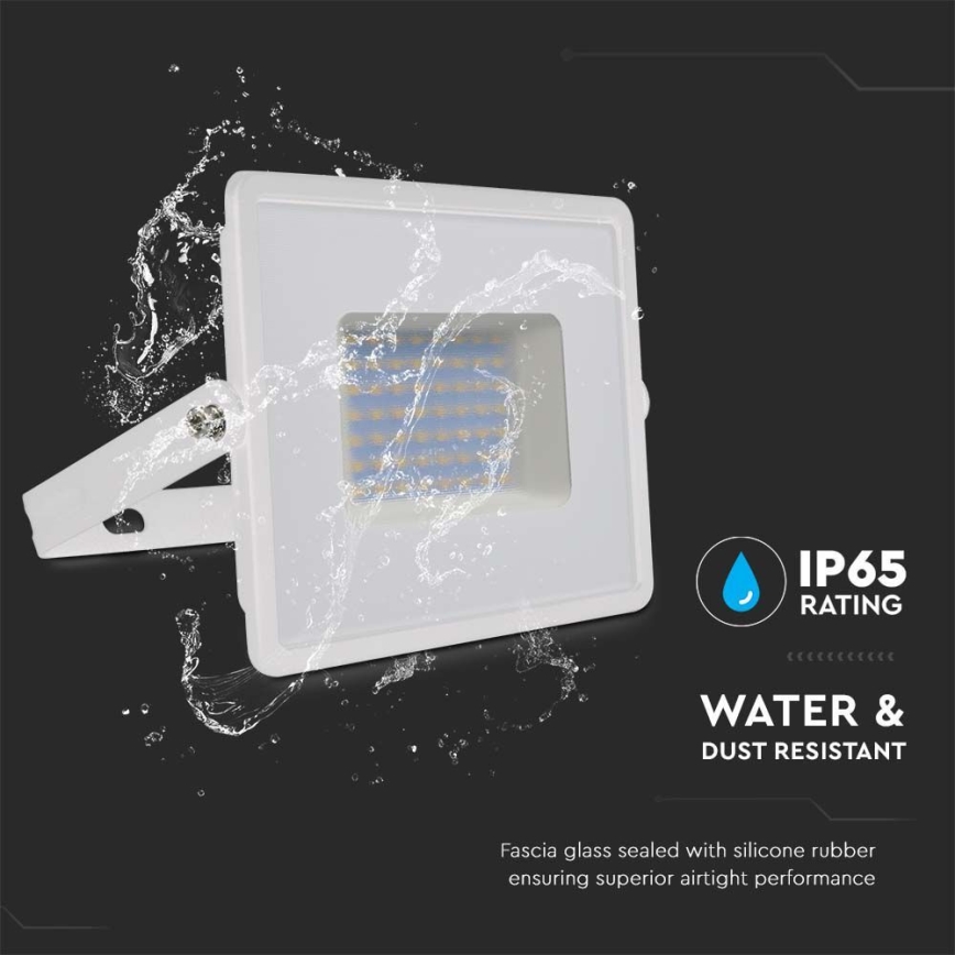 LED Προβολέας LED/50W/230V 6500K IP65 λευκό