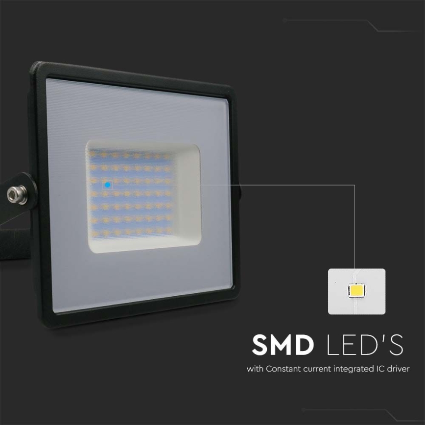LED Προβολέας LED/50W/230V 6500K IP65 μαύρο