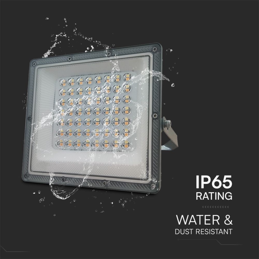 LED Προβολέας LED/50W/230V IP65 3000/4000/6500K γκρι