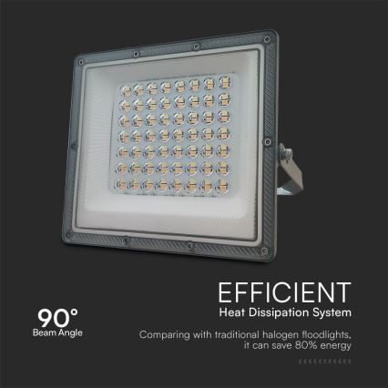LED Προβολέας LED/50W/230V IP65 3000/4000/6500K γκρι