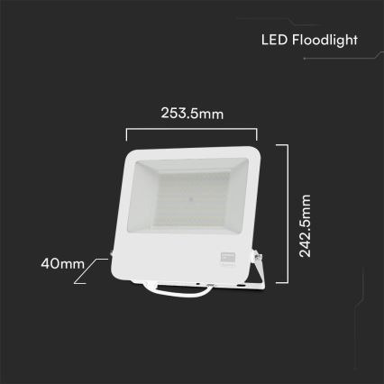 LED Προβολέας SAMSUNG CHIP LED/100W/230V 6400K IP65 λευκό