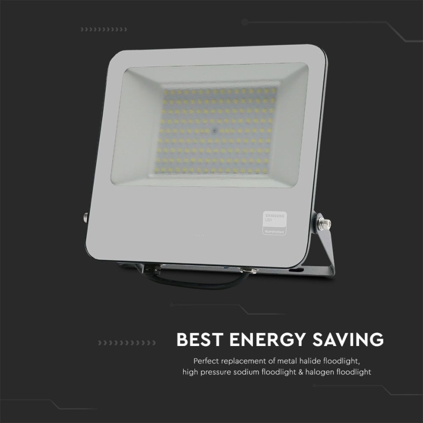 LED Προβολέας SAMSUNG CHIP LED/100W/230V 6400K IP65 μαύρο