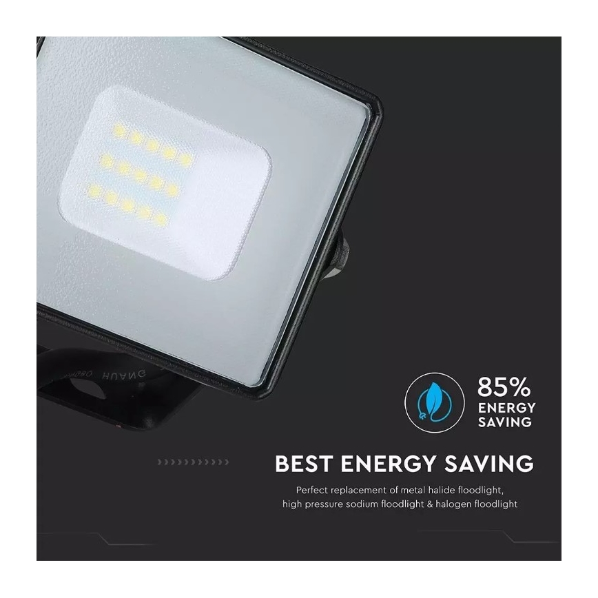 LED Προβολέας SAMSUNG CHIP LED/10W/230V IP65 6400K μαύρο