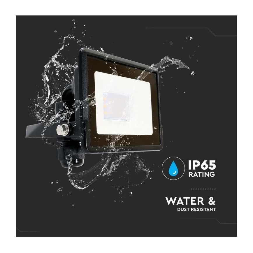 LED Προβολέας SAMSUNG CHIP LED/10W/230V IP65 6500K μαύρο