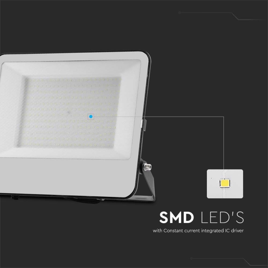LED Προβολέας SAMSUNG CHIP LED/200W/230V 4000K IP65 μαύρο