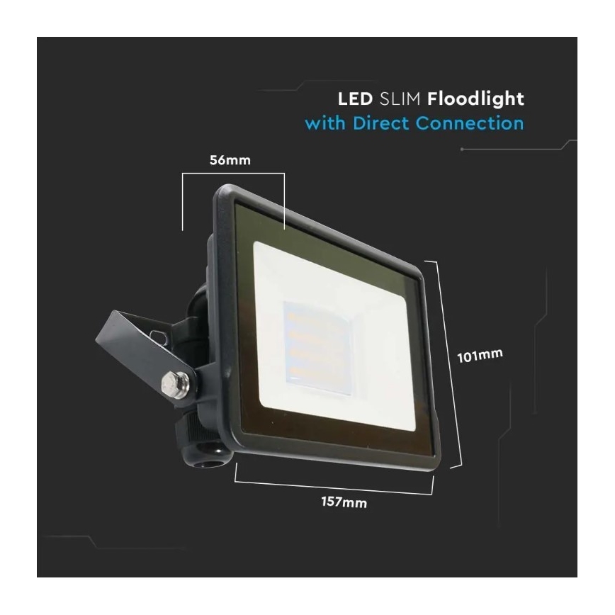 LED Προβολέας SAMSUNG CHIP LED/20W/230V IP65 6500K
