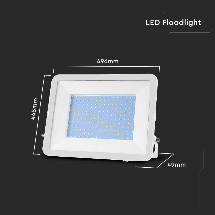 LED Προβολέας SAMSUNG CHIP LED/300W/230V 6500K IP65 λευκό