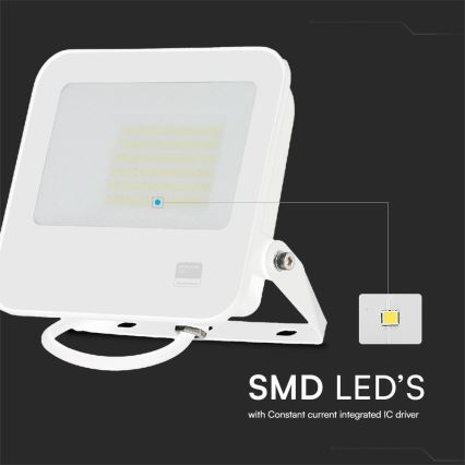 LED Προβολέας SAMSUNG CHIP LED/50W/230V 6500K IP65 λευκό