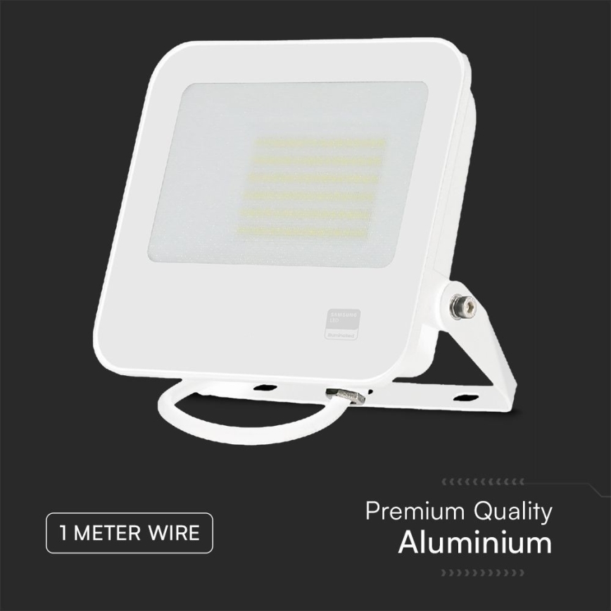 LED Προβολέας SAMSUNG CHIP LED/50W/230V 6500K IP65 λευκό