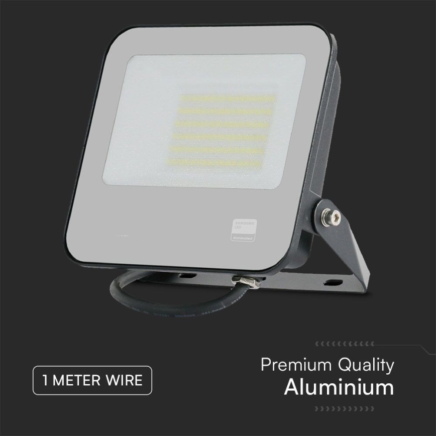 LED Προβολέας SAMSUNG CHIP LED/50W/230V 6500K IP65 μαύρο