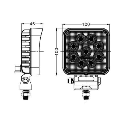 LED Προβολέας αυτοκινήτου BLACK LED/36W/10-30V IP69 5700K γωνιακός
