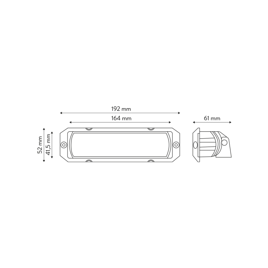 LED Προβολέας αυτοκινήτου DUO BLACK LED/32W/9-36V IP69 6000K rectangular