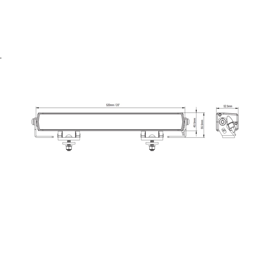 LED Προβολέας αυτοκινήτου ράμπα BLACK OFF ROAD LED/90W/9-36V IP69 6000K
