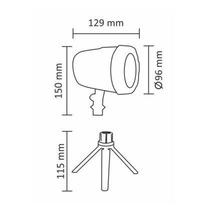 LED Προβολέας λέιζερ εξωτερικού χώρου LED/5W/230V IP44