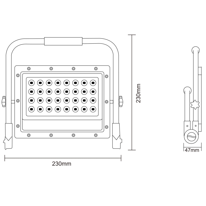 LED Προβολέας με βάση LED/50W/230V 5000K IP65 πορτοκαλί