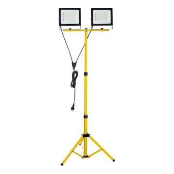 LED Προβολέας με βάση TIGRA 2xLED/100W/230V 4000K IP54 μαύρο/κίτρινο