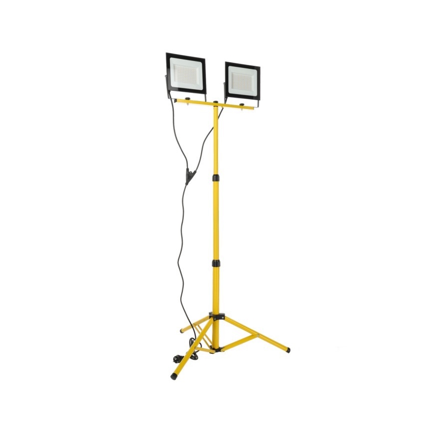 LED Προβολέας με βάση TIGRA 2xLED/100W/230V 4000K IP54 μαύρο/κίτρινο