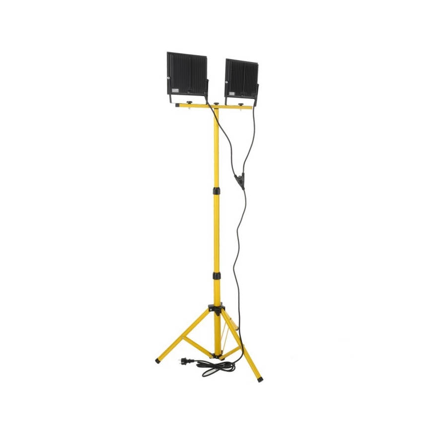 LED Προβολέας με βάση TIGRA 2xLED/100W/230V 4000K IP54 μαύρο/κίτρινο
