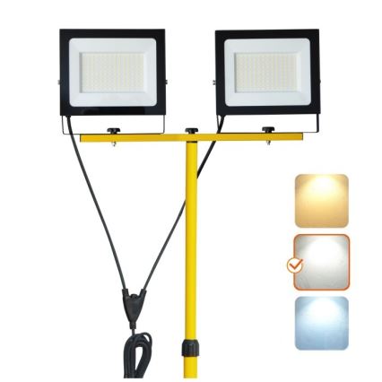 LED Προβολέας με βάση TIGRA 2xLED/100W/230V 4000K IP54 μαύρο/κίτρινο