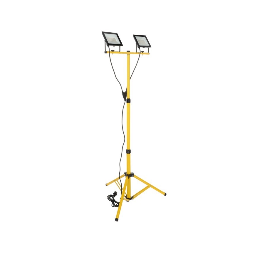 LED Προβολέας με βάση TIGRA 2xLED/50W/230V 4000K IP54 μαύρο/κίτρινο