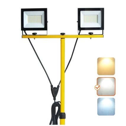 LED Προβολέας με βάση TIGRA 2xLED/50W/230V 4000K IP54 μαύρο/κίτρινο