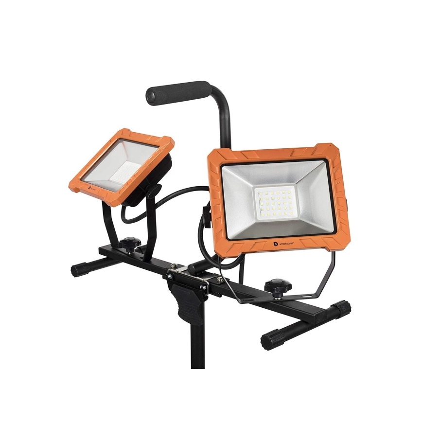 LED προβολέας με τρίποδο 2xLED/30W/230V 4000K IP65 πορτοκαλί/μαύρο
