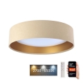 LED Ρυθμιζόμενο Φωτιστικό Οροφής SMART GALAXY LED/24W/230V διάμ. 45 εκ. 2700-6500K Wi-Fi Tuya μπεζ/χρυσό + τηλεχειριστήριο