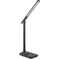 LED Ρυθμιζόμενο Επιτραπέζιο Φωτιστικό με USB LED/9W/230V 3000K/4000K/5500K μαύρο