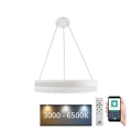 LED Ρυθμιζόμενο κρυστάλλινο φωτιστικό οροφής με καλώδιο LED/80W/230V 3000-6500K λευκό + τηλεχειριστήριο