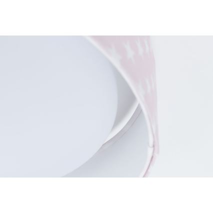 LED Ρυθμιζόμενο Παιδικό Οροφής Φωτιστικό SMART GALAXY KIDS LED/24W/230V 3000-6500K αστεράκια ροζ/λευκό + τηλεχειριστήριο