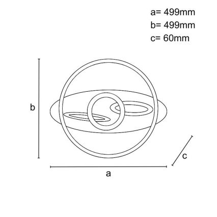 LED Ρυθμιζόμενο φωτιστικό οροφής LED/105W/230V 3000-6500K + τηλεχειριστήριο
