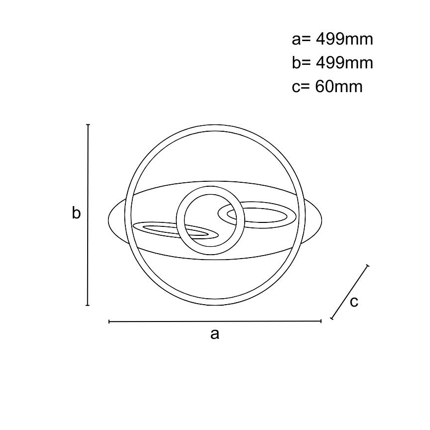 LED Ρυθμιζόμενο φωτιστικό οροφής LED/105W/230V 3000-6500K + τηλεχειριστήριο