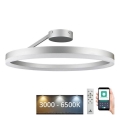 LED Ρυθμιζόμενο φωτιστικό οροφής LED/40W/230V 3000-6500K ματ χρώμιο + τηλεχειριστήριο