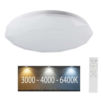 LED Ρυθμιζόμενο Φωτιστικό Οροφής LED/40W/230V 3000K/4000K/6500K διάμ. 38,8 εκ. + τηλεχειριστήριο