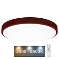 LED Ρυθμιζόμενο φωτιστικό οροφής LENA LED/60W/230V 3000-6500K δρυς + τηλεχειριστήριο