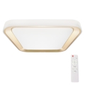 LED Ρυθμιζόμενο φωτιστικό οροφής QUADRO LED/66W/230V 3000-6000K λευκό/χρυσό + τηλεχειριστήριο