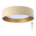 LED Ρυθμιζόμενο Φωτιστικό Οροφής SMART GALAXY LED/24W/230V διάμ. 44 εκ. μπεζ/χρυσό 3000-6500K + τηλεχειριστήριο