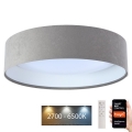 LED Ρυθμιζόμενο Φωτιστικό Οροφής SMART GALAXY LED/36W/230V διάμ. 55 εκ. 2700-6500K Wi-Fi Tuya γκρι/λευκό + τηλεχειριστήριο