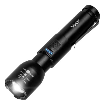 LED Ρυθμιζόμενος Φακός Επαναφορτιζόμενος LED/20W/5V IPX4 800 lm 2000 mAh
