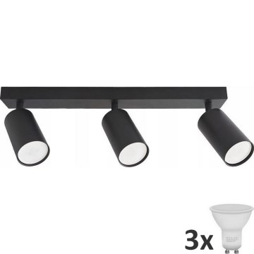 LED Σποτ ANGIE 3xGU10/6W/230V μαύρο