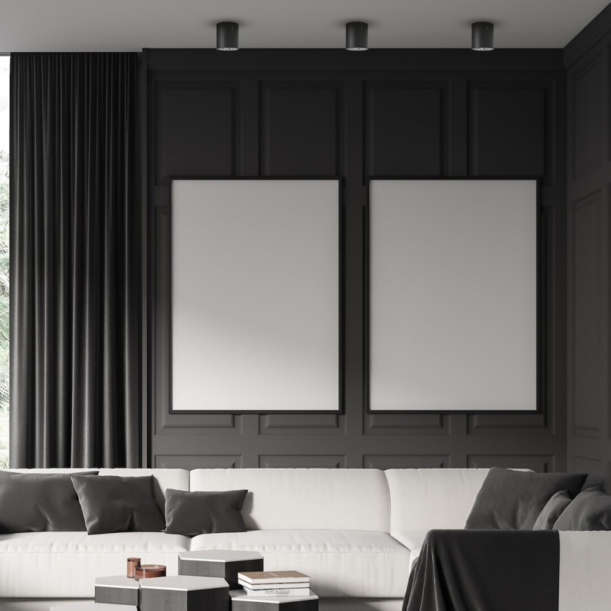 LED Σποτ GEORGE 1xE27/6W/230V διάμετρος 11 cm μαύρο