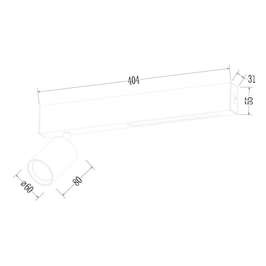 LED Σποτ MAGNET LED/5W/230V + 1xGU10/60W 3000/4000K μαύρο