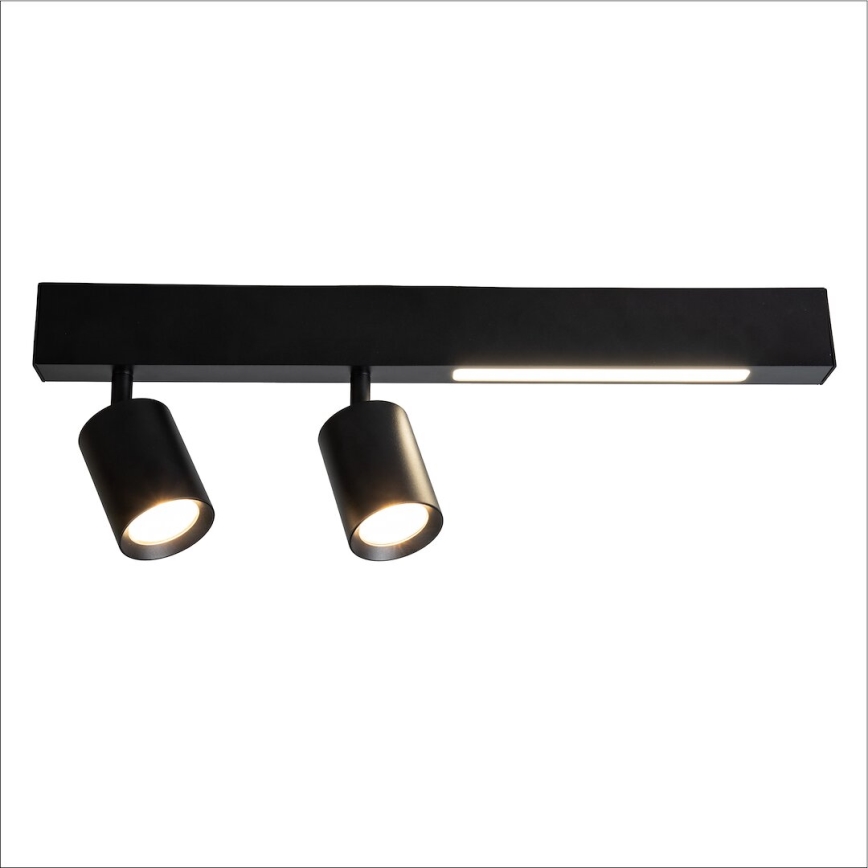 LED Σποτ MAGNET LED/5W/230V + 2xGU10/60W 3000/4000K μαύρο