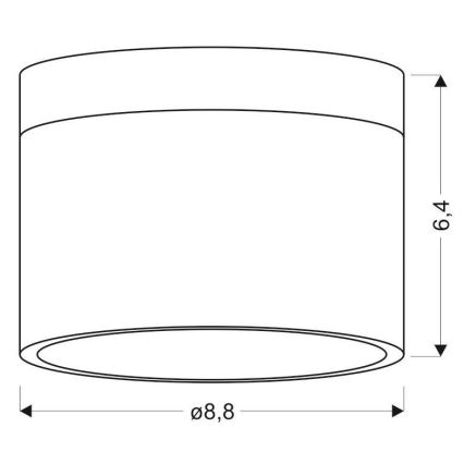 LED Σποτ TUBA LED/9W/230V λευκό/μαύρο