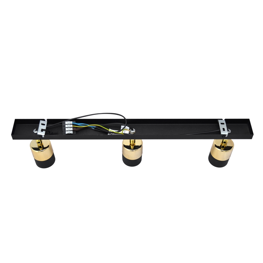 LED Σποτ TUBSSON 3xGU10/4,8W/230V μαύρο/χρυσαφί