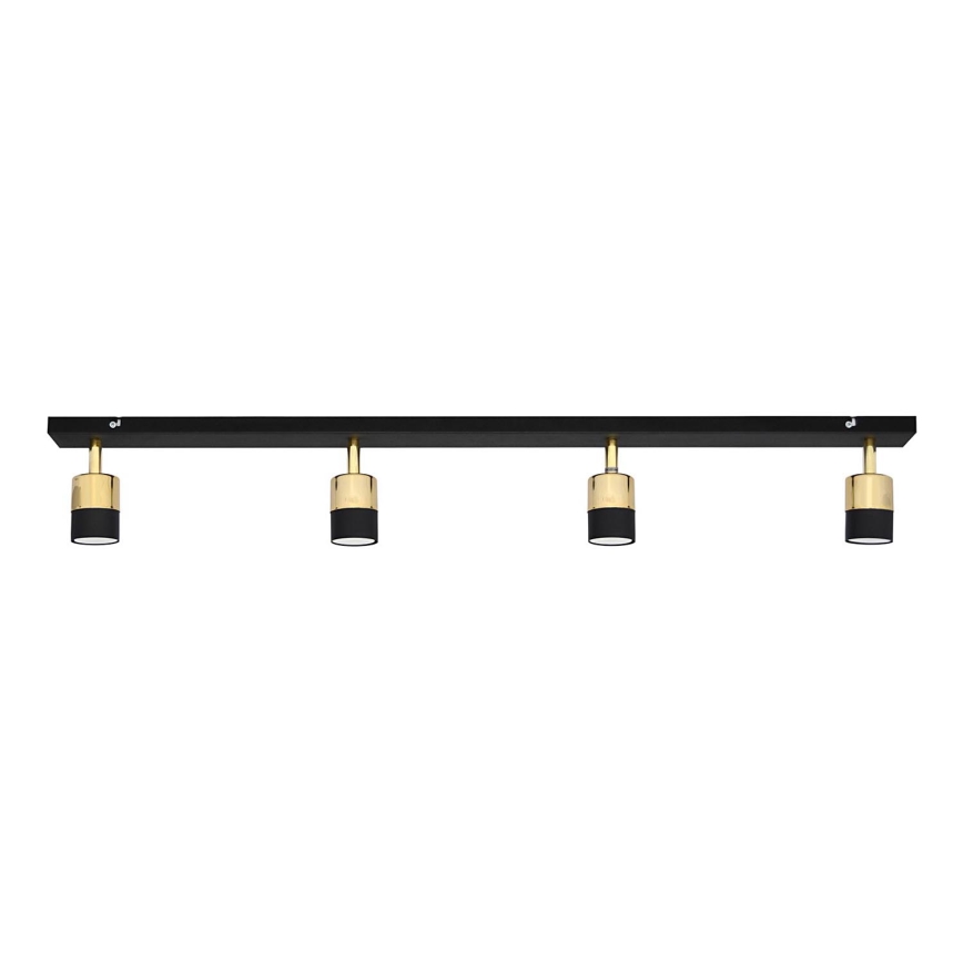 LED Σποτ TUBSSON 4xGU10/4,8W/230V μαύρο/χρυσαφί