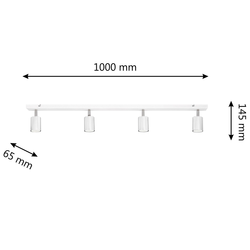 LED Σποτ TUNE 4xGU10/4,8W/230V ματ χρώμιο/λευκό