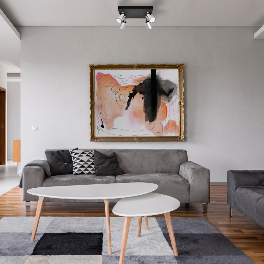 LED Σποτ TUNE 4xGU10/4,8W/230V ματ χρώμιο/μαύρο