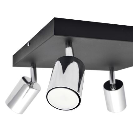 LED Σποτ TUNE 4xGU10/4,8W/230V ματ χρώμιο/μαύρο
